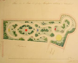 Historischer Entwurfsplan Rosengarten