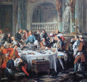 Jean-François de Troy, Das Austernfrühstück, Öl auf Leinwand, 1735