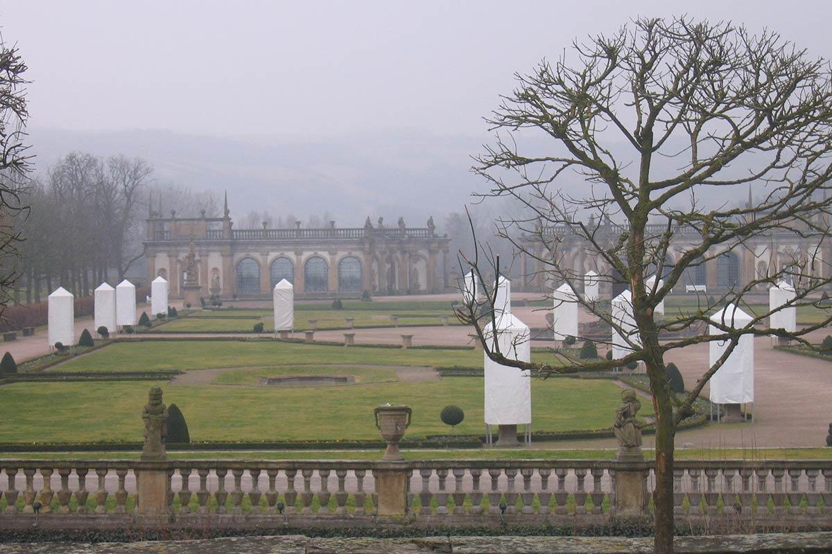 Schloss Weikersheim, Schlossgarten im Winter