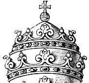 Zeichnung einer Tiara des Papstes