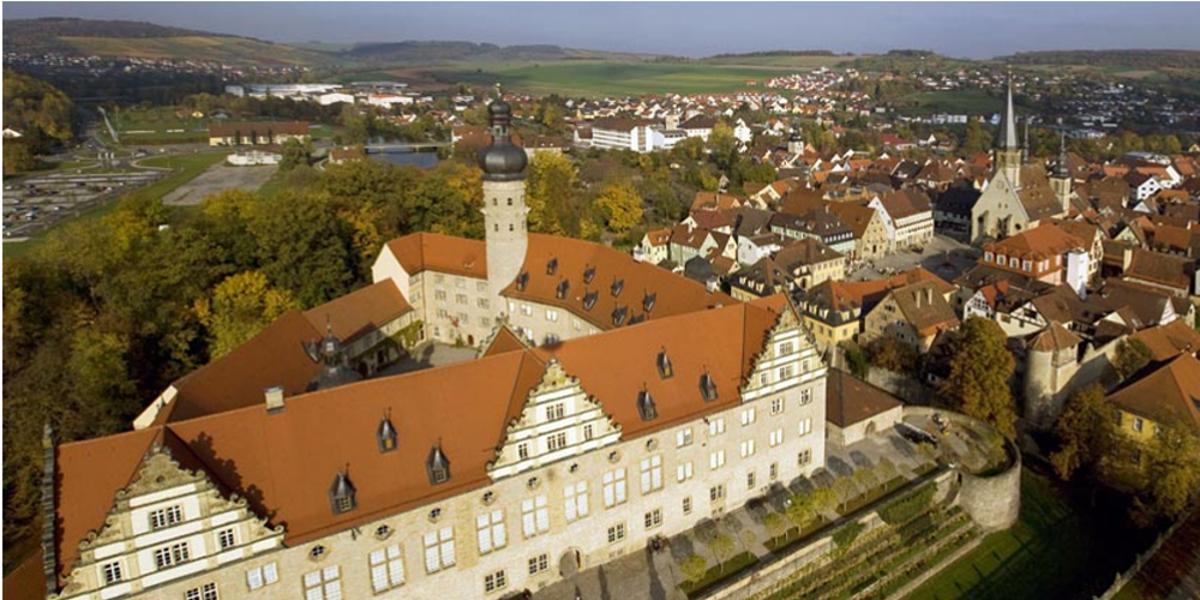 Das Weikersheimer Schloss von oben