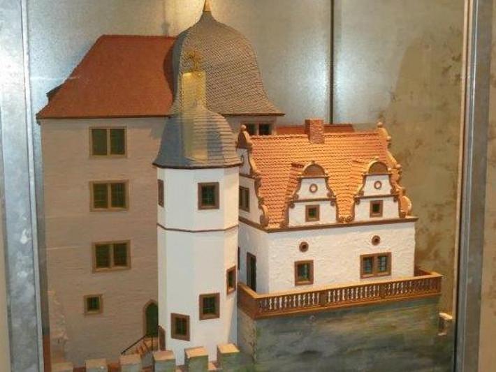 Schloss und Schlossgarten Weikersheim, Modell Alchemielabor von Graf Wolfgang