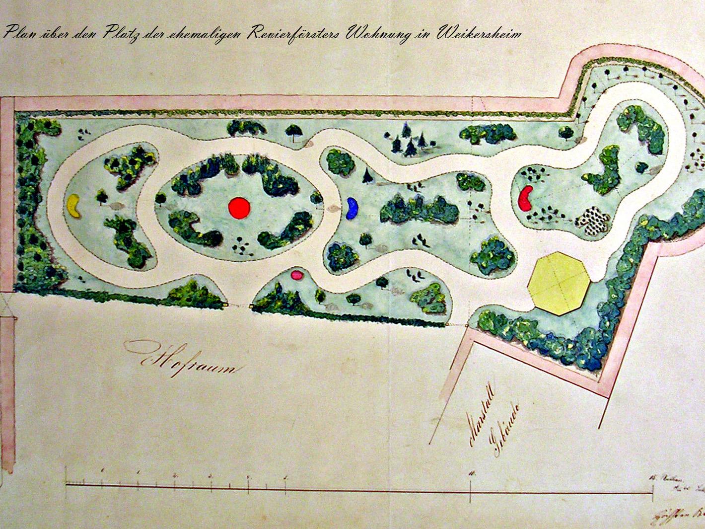 Foto: Staatliche Schlösser und Gärten Baden-Württemberg, Hartmut Troll Schloss und Schlossgarten Weikersheim, Rosengartenplan