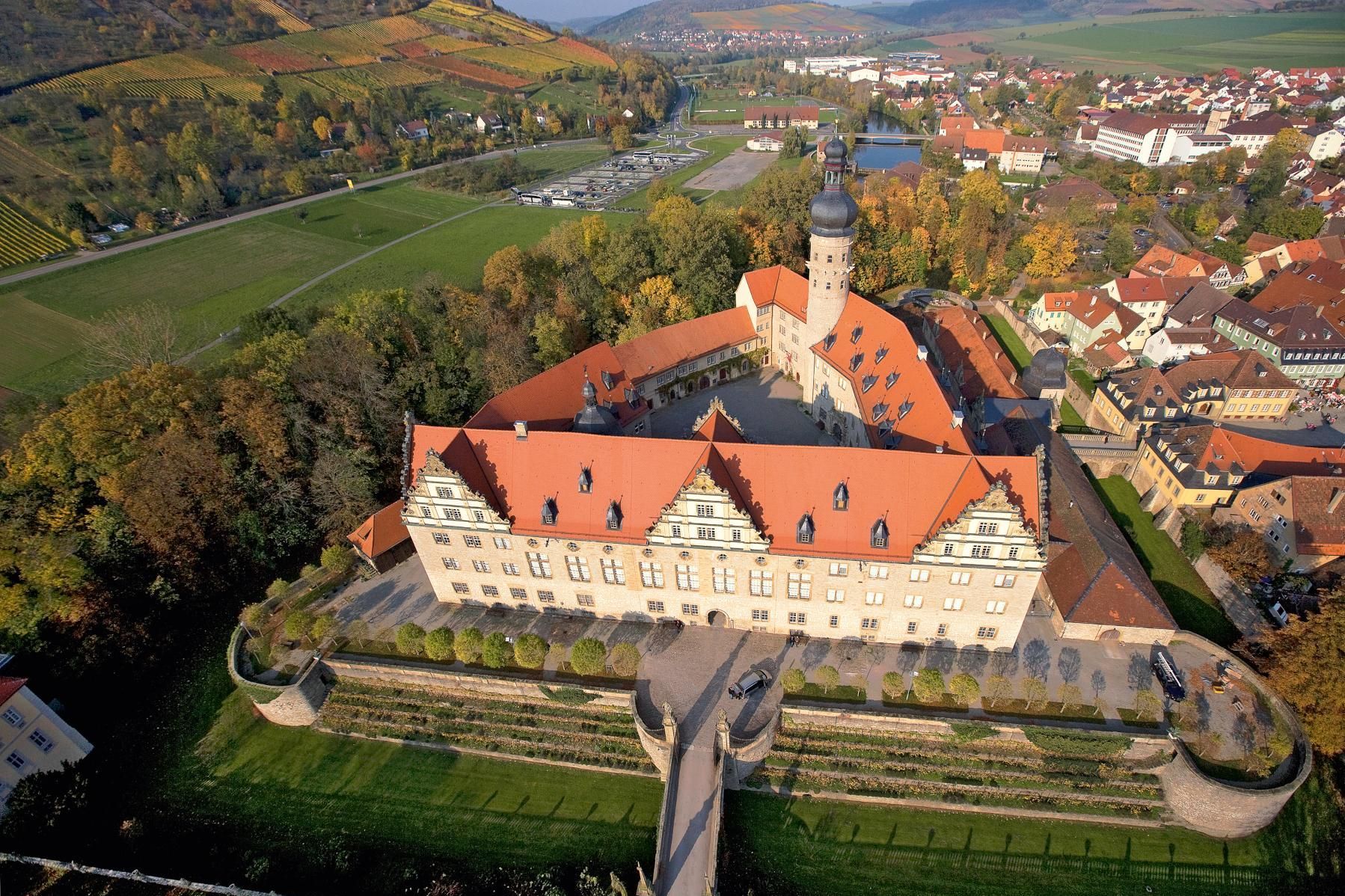 Schloss und Schlossgarten Weikersheim, Luftansicht