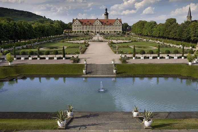 Weikersheim Palace and Gardens, Aerial view