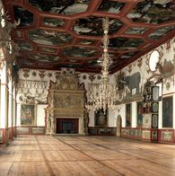 Foto: Staatliche Schlösser und Gärten Baden-Württemberg, Schlossverwaltung Weikersheim Rittersaal in Schloss Weikersheim