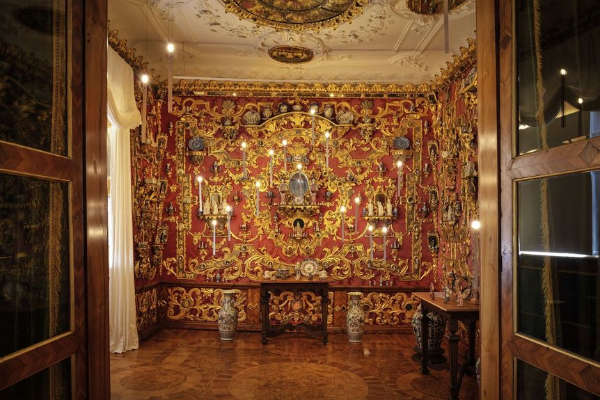 Schloss und Schlossgarten Weikersheim, Innen, Schöne Gemächer, Spiegelkabinett