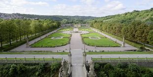 Blick auf das Parterre des Schlossgartens Weikersheim