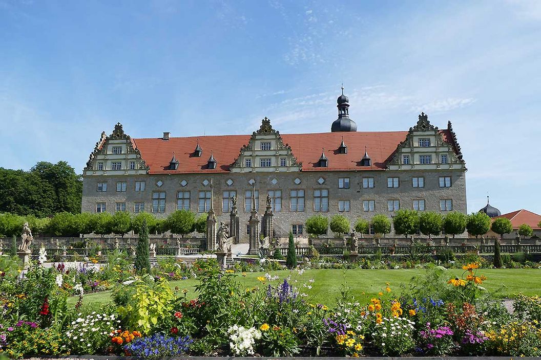 Rabatte im Weikersheimer Schlossgarten am 8. Juli 2016