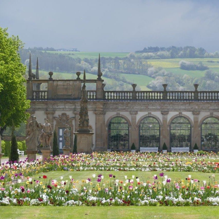 Schloss und Schlossgarten Weikersheim, Garten, Frühling