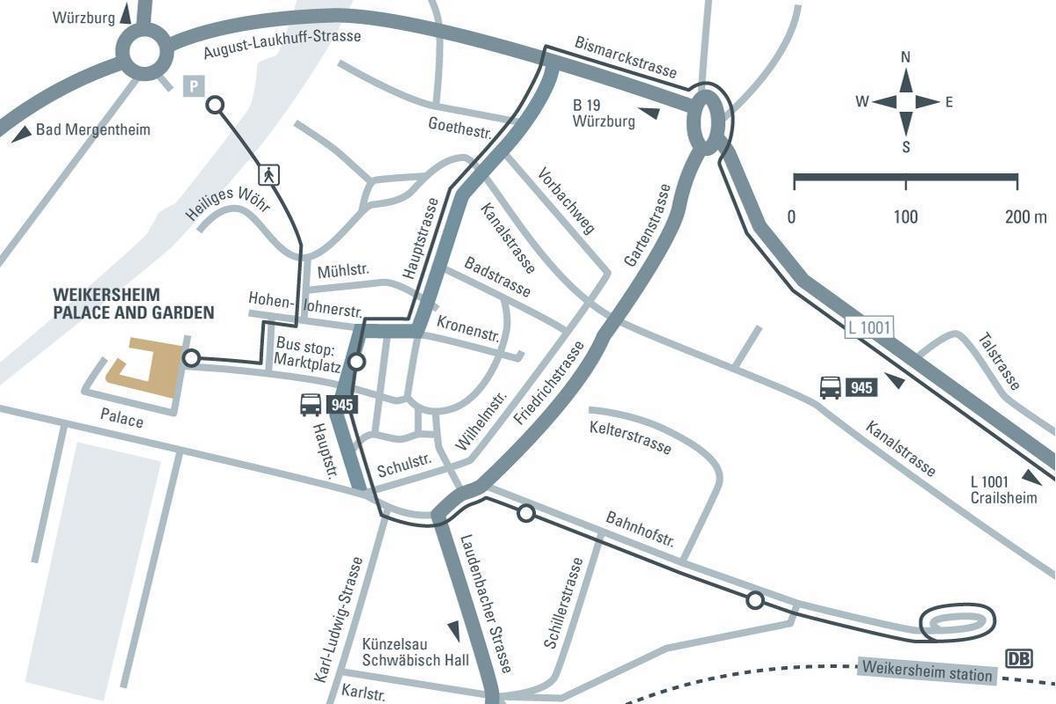 journey description: Weikersheim Palace, illustration: Staatliche Schlösser und Gärten Baden-Württemberg, JUNG:Kommunikation