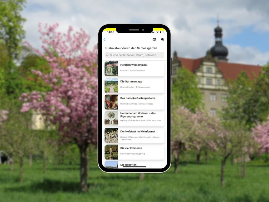 Schlossgarten Weikersheim, Übersicht der Erlebnistour
