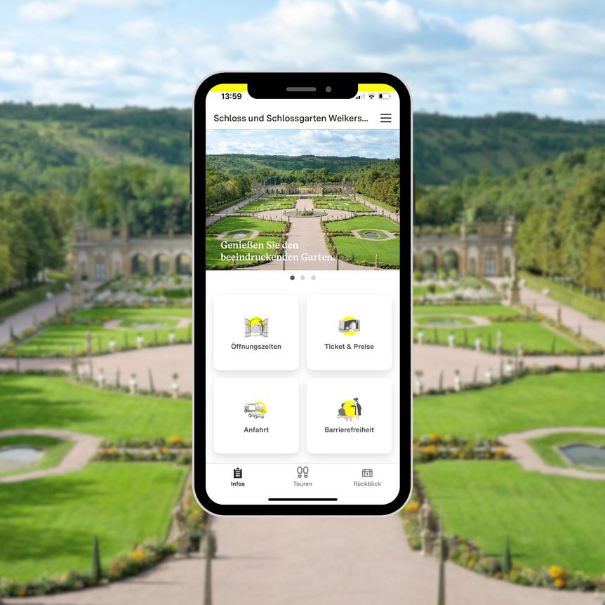 Schlossgarten Weikersheim, Besuchsinformationen in der App Monument BW