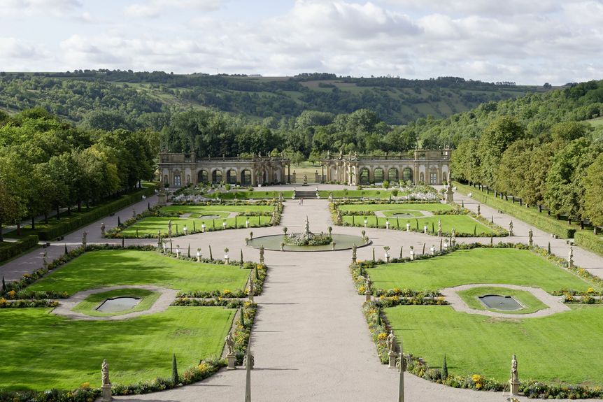 Schloss und Schlossgarten Weikersheim, Außenansicht, Garten