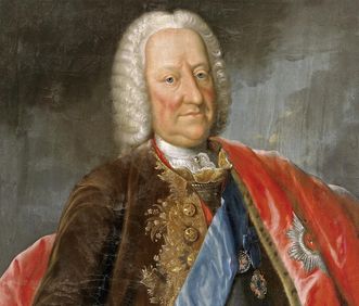 Bildnis des Carl Ludwig Graf von Hohenlohe, Pastell von J.G. Günther, 1753, Schloss Weikersheim