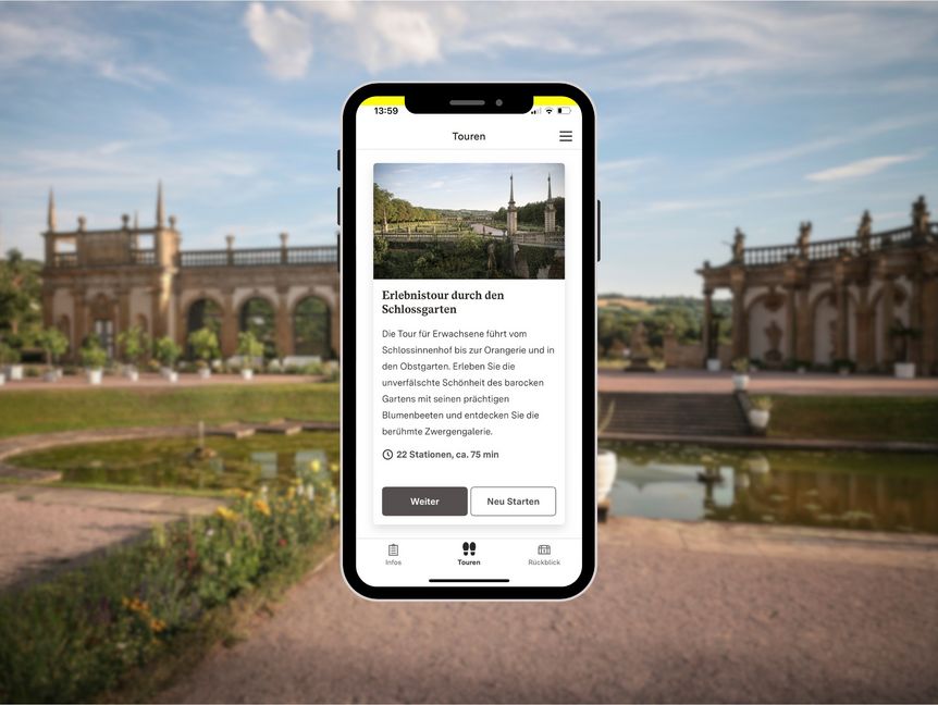 Schlossgarten Weikersheim, Einstieg in die Erlebnistour 