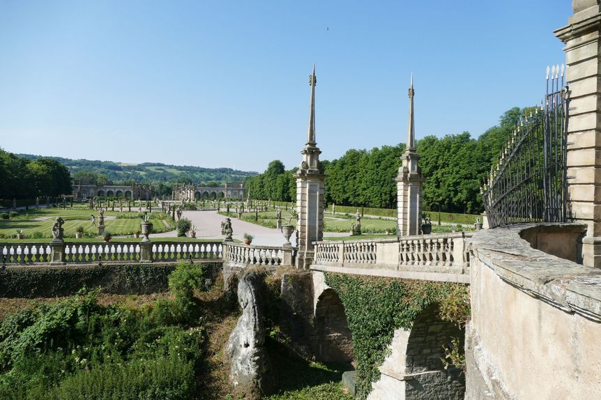 Schloss und Schlossgarten Weikersheim, Blick auf Schlossgarten