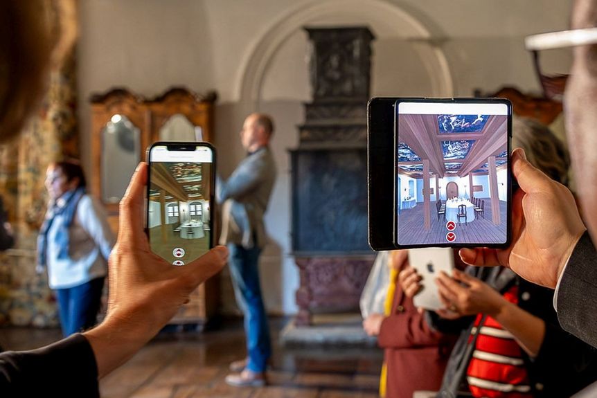 Schloss und Schlossgarten Weikersheim, Sonstiges, App. Monumente 3D, Tafelstube
