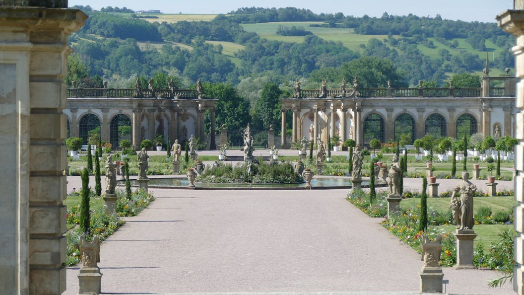 Schloss und Schlossgarten Weikersheim, Garten, Sommer