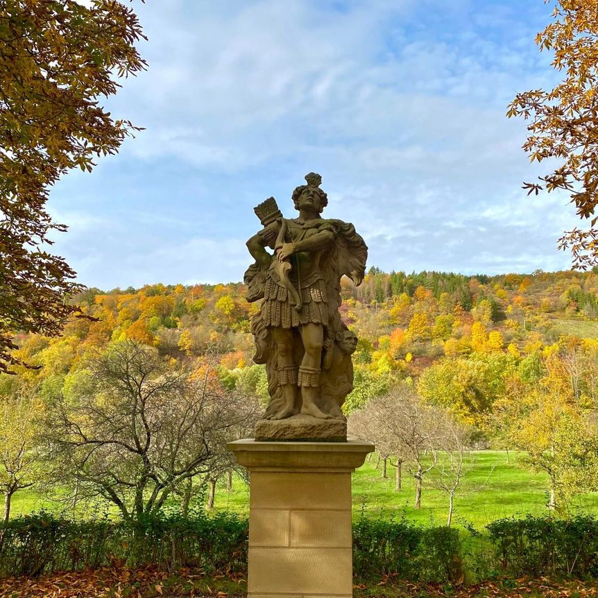 Schloss und Schlossgarten Weikersheim, Garten, Herbst 