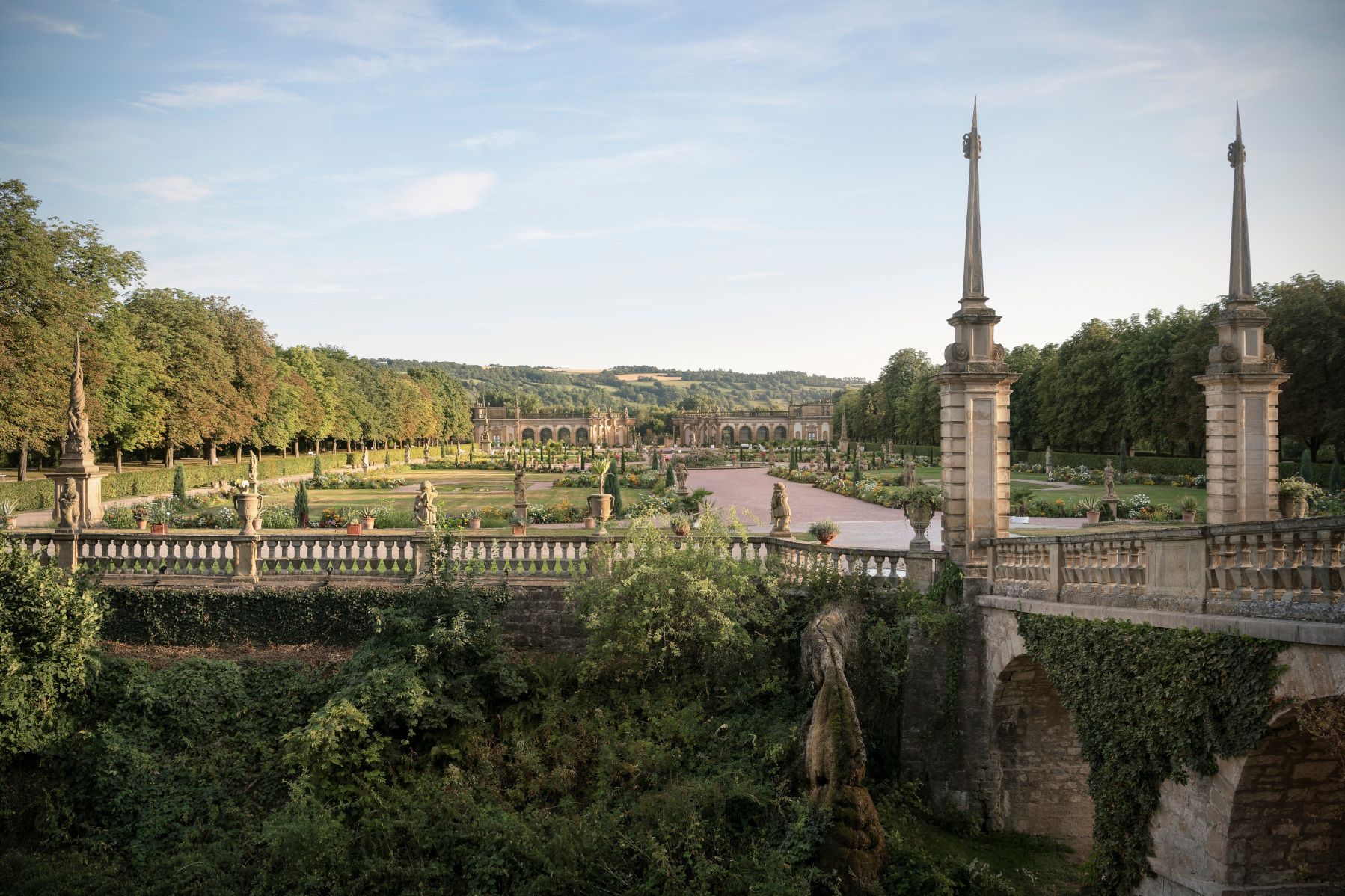 Schloss und Schlossgarten Weikersheim, Garten, Außenansicht 