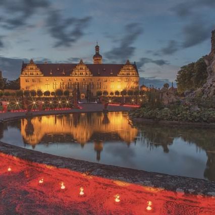 Schloss und Schlossgarten Weikersheim, Event, Hohenloher Kultursommer, Schloss bei Nacht