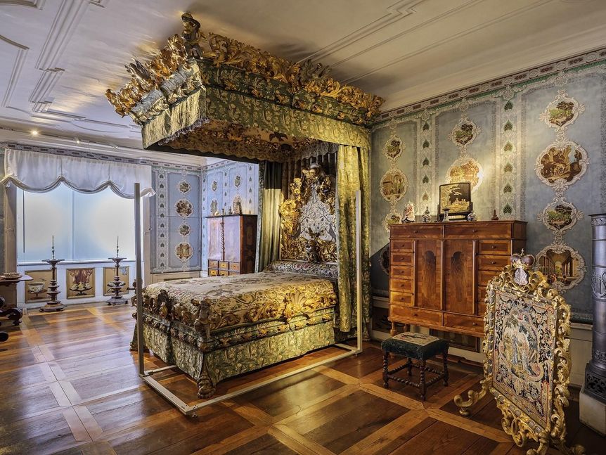 Schloss und Schlossgarten Weikersheim, Schlafzimmer der Fürstin