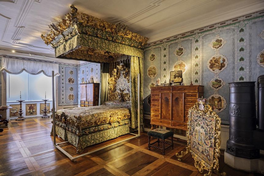 Schloss und Schlossgarten Weikersheim, Schlafzimmer der Fürstin